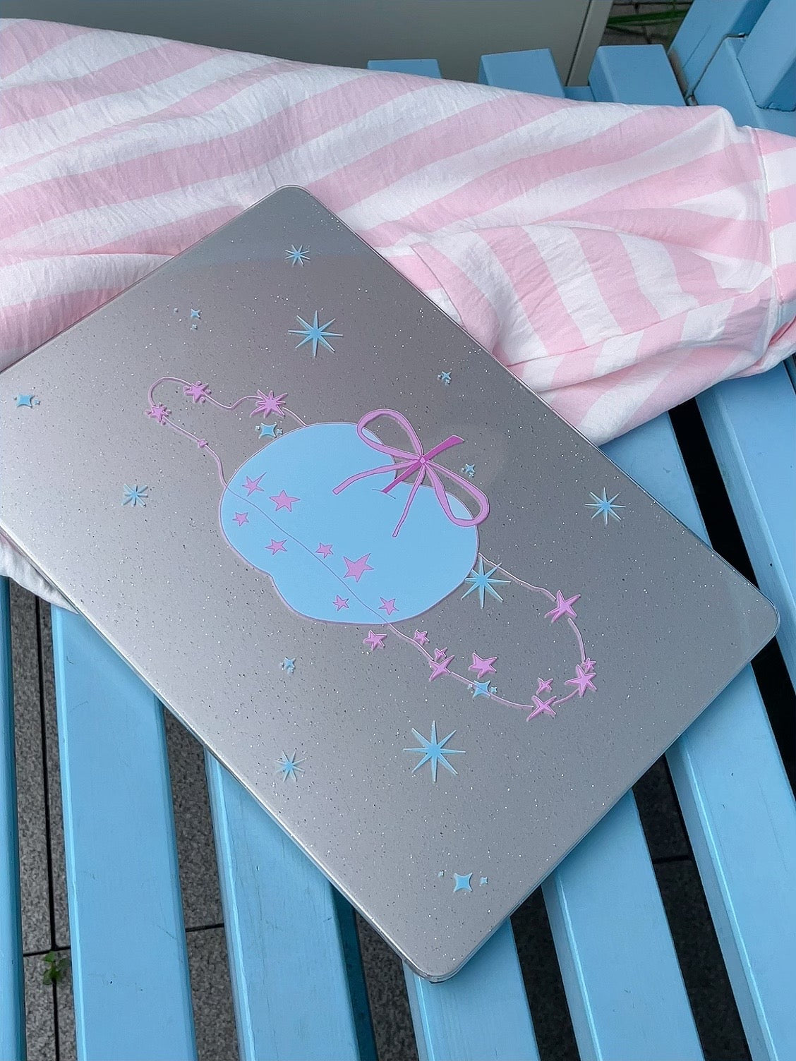 Blue apple MacBook case