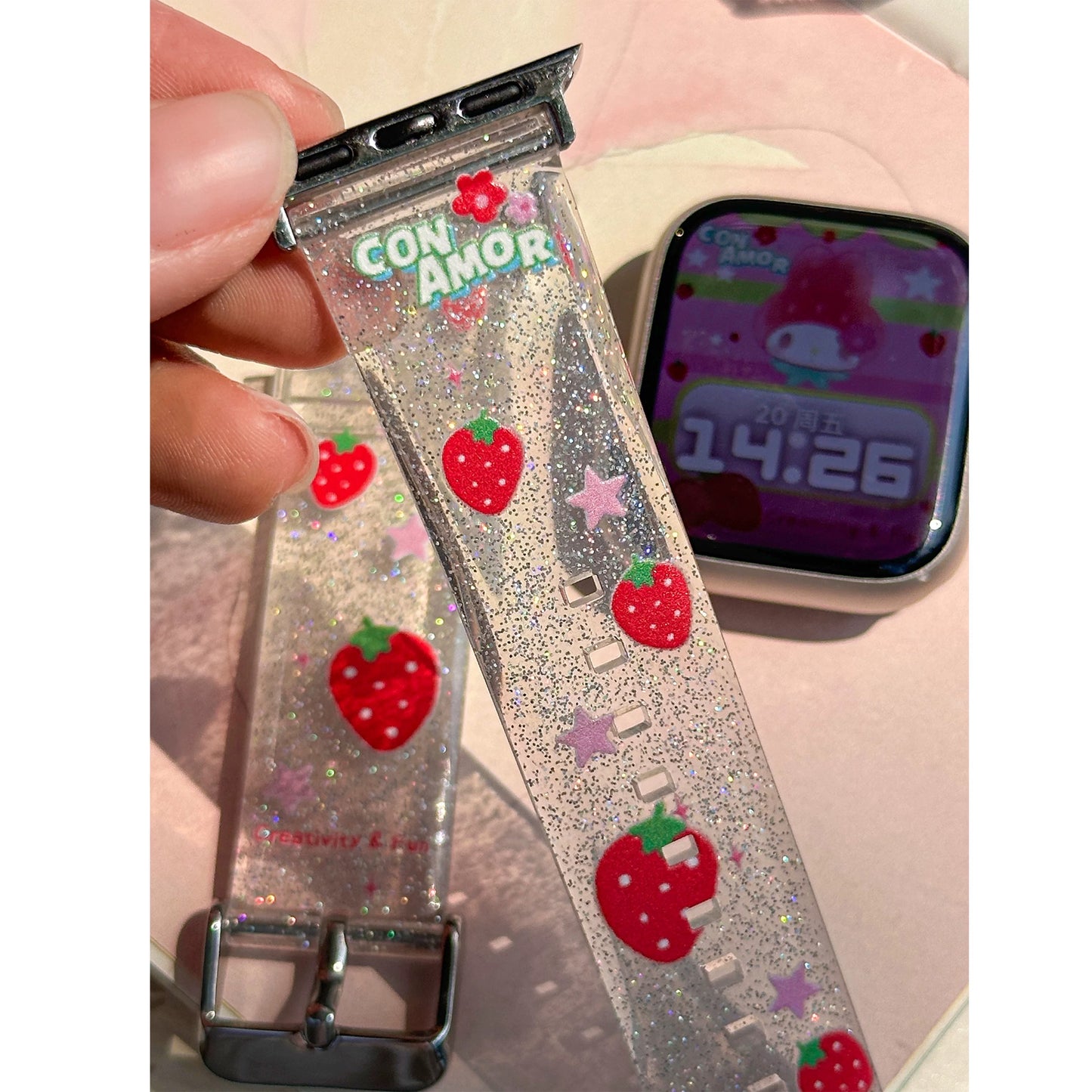 Strawberry Apple Watch strap