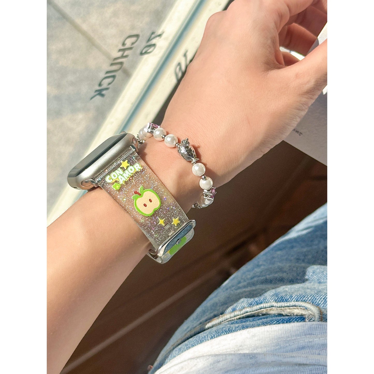 Green Apple Watch strap