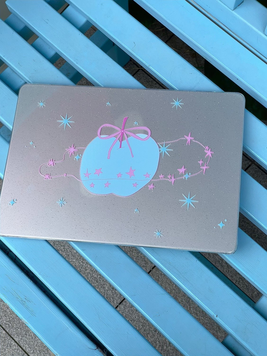 Blue apple MacBook case