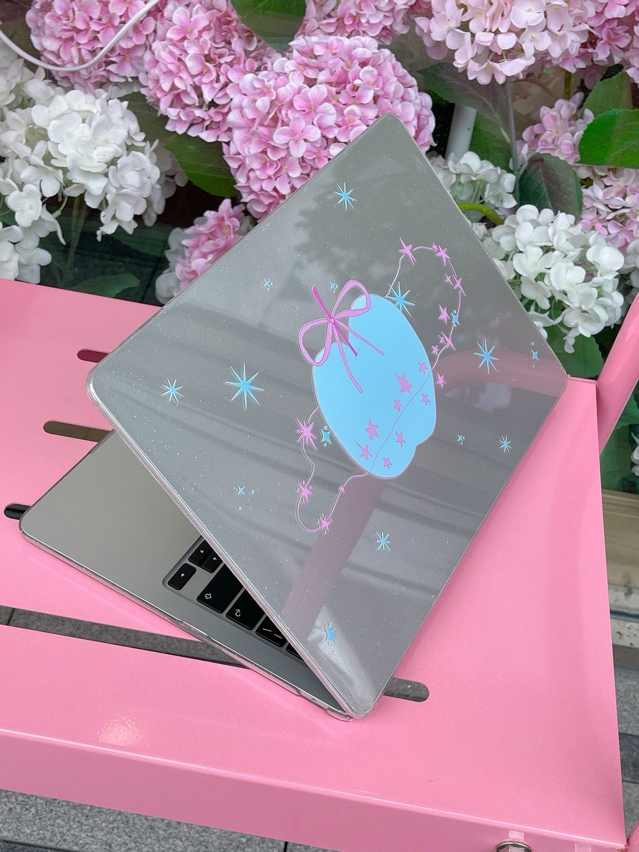 Blue apple MacBook case